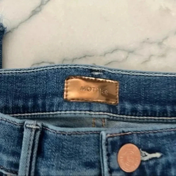 MOTHER The Insider High Waist Crop Step Chew in Dancing on Coals Sz 26 B271 - Picture 4 of 6